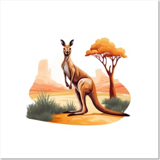 Cute Kangaroo Posters and Art